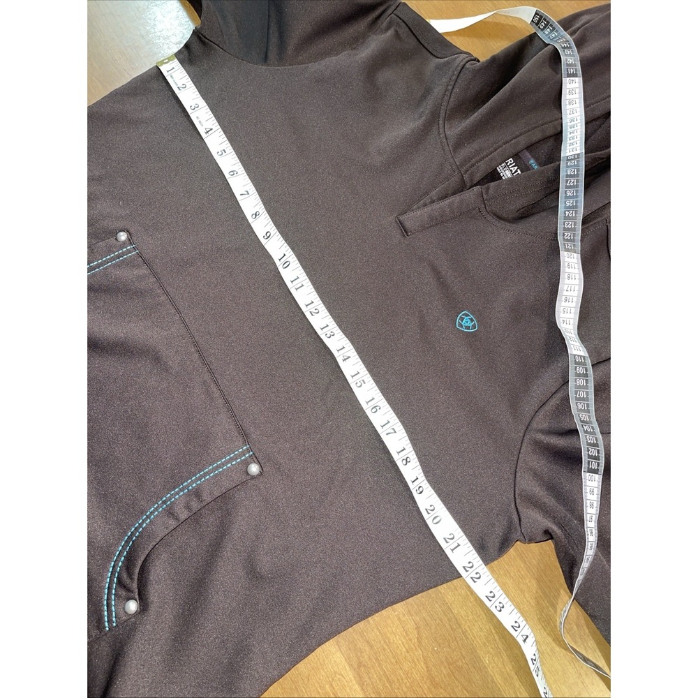 Ariat Tek Cold Series Pullover Hoodie Women XL Brown Inner Fleece Thumb Holes - Picture 3 of 8